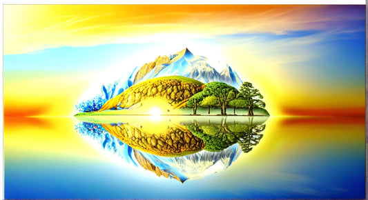 Sacred Reflections: Divine Landscape - Digital Art Download